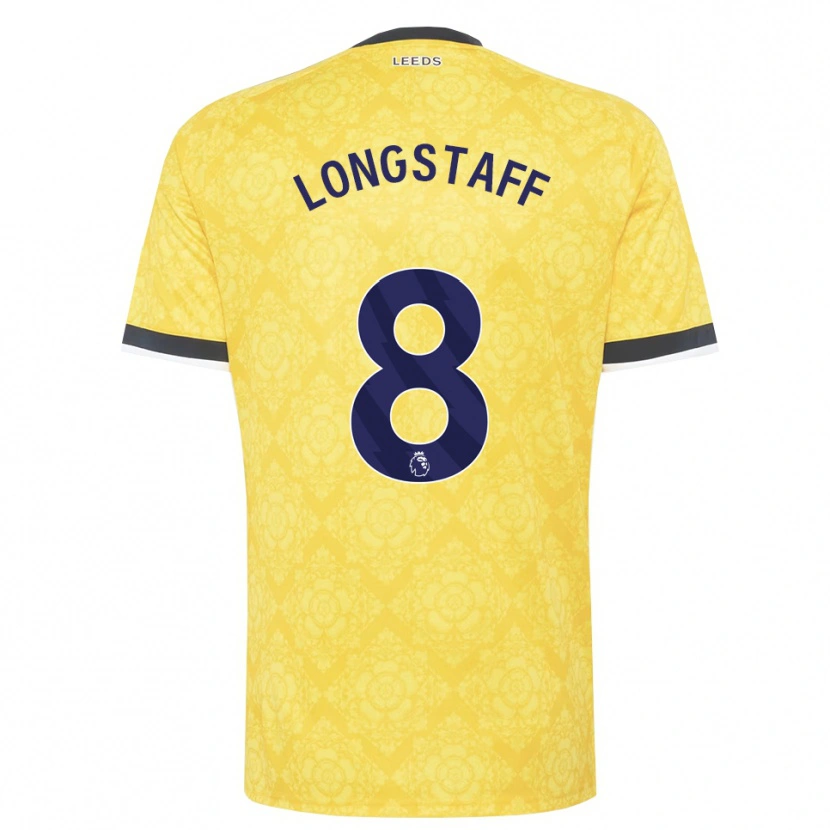 Danxen Men Sean Longstaff #8 Yellow White Black Away Jersey 2026/27 T-Shirt