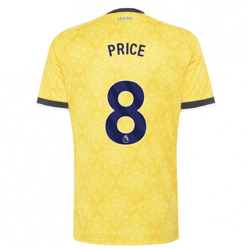 Danxen Men Leoni Price #8 Yellow White Black Away Jersey 2026/27 T-Shirt
