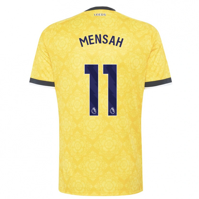 Danxen Men Kenneth Mensah #11 Yellow White Black Away Jersey 2026/27 T-Shirt