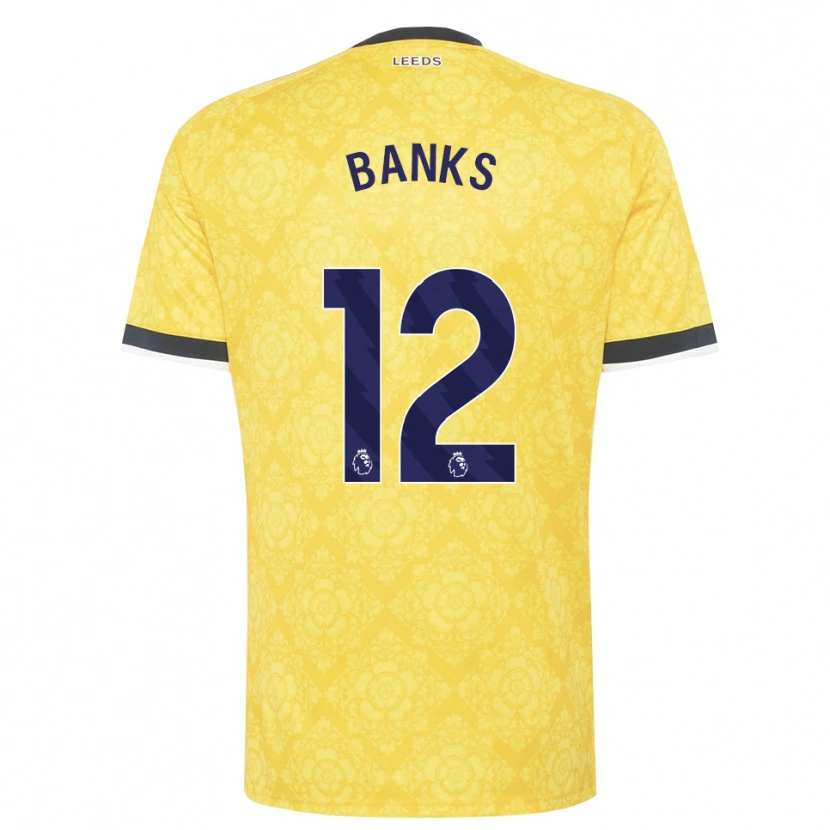 Danxen Men George Banks #12 Yellow White Black Away Jersey 2026/27 T-Shirt