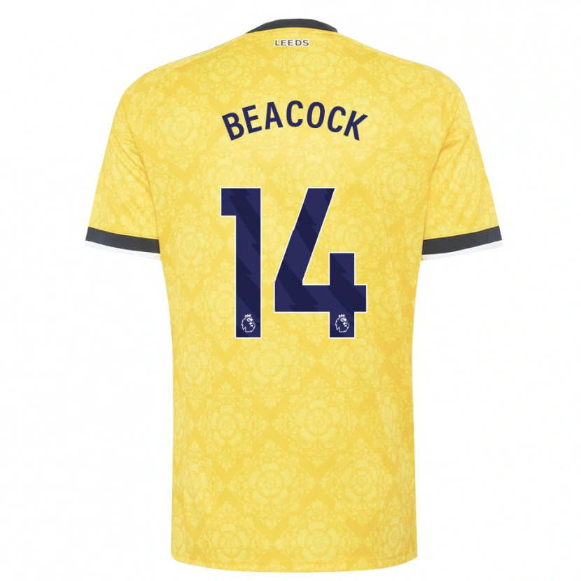 Danxen Men Molly Beacock #14 Yellow White Black Away Jersey 2026/27 T-Shirt