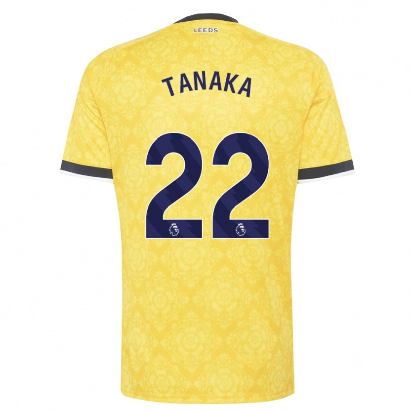 Danxen Men Ao Tanaka #22 Yellow White Black Away Jersey 2026/27 T-Shirt