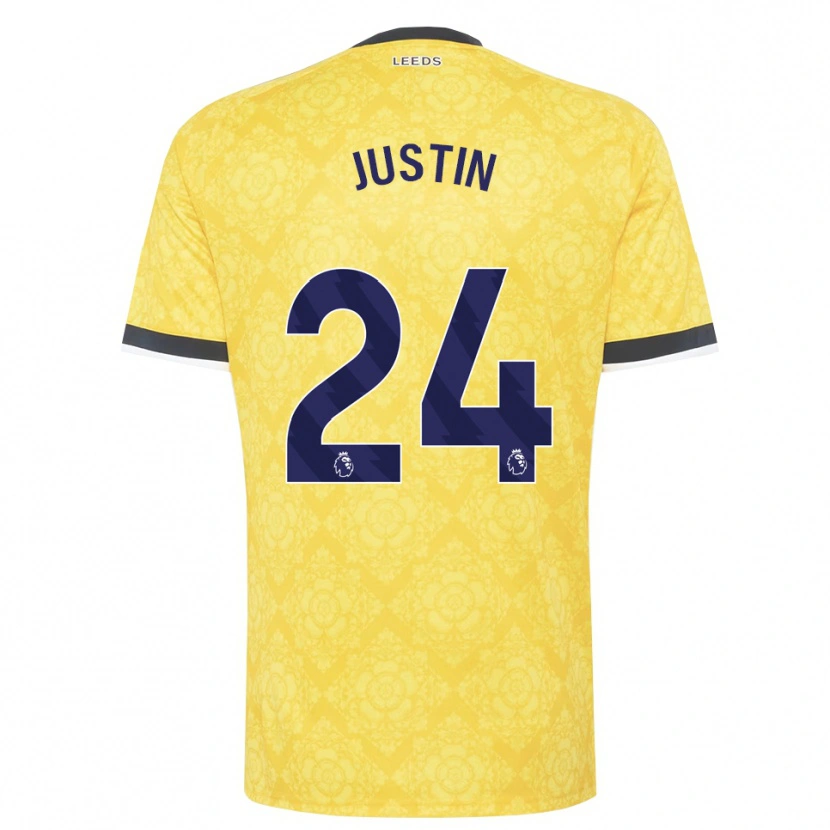 Danxen Men James Justin #24 Yellow White Black Away Jersey 2026/27 T-Shirt