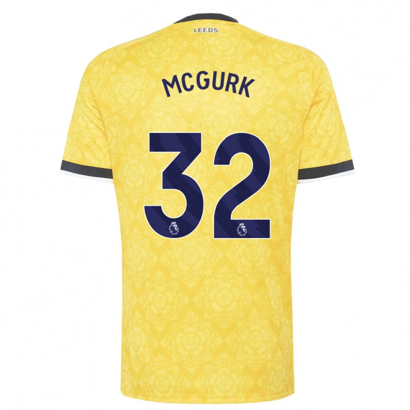 Danxen Men Sean Mcgurk #32 Yellow White Black Away Jersey 2026/27 T-Shirt