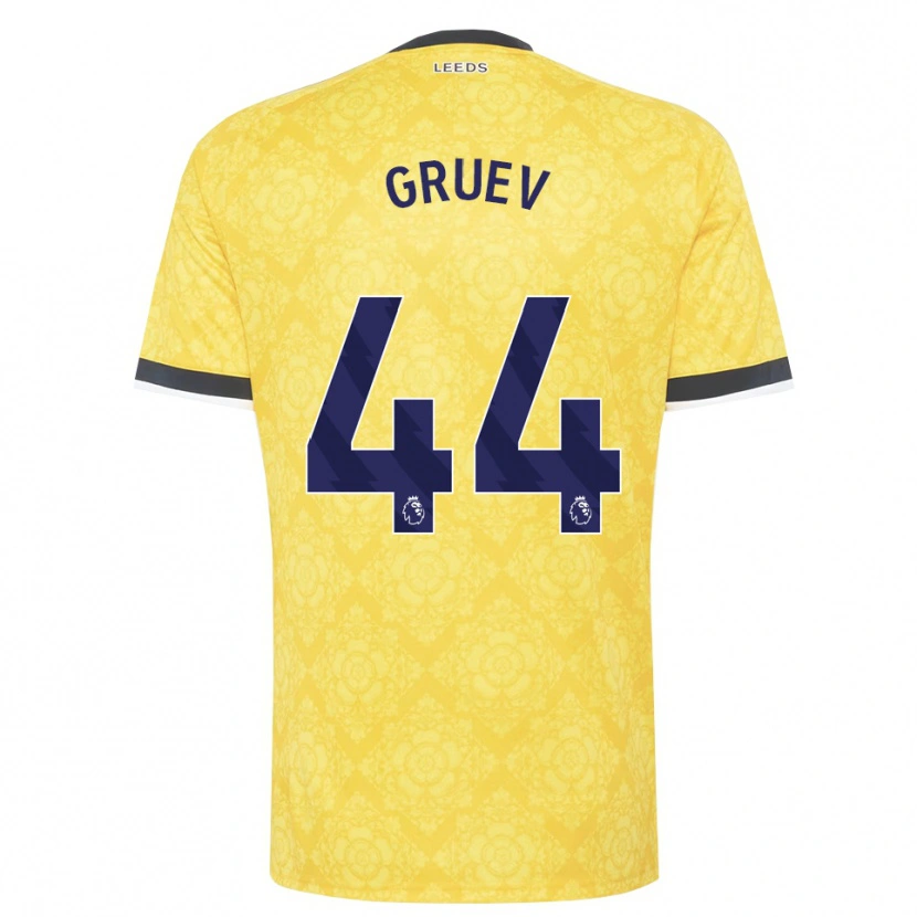 Danxen Men Ilia Gruev #44 Yellow White Black Away Jersey 2026/27 T-Shirt