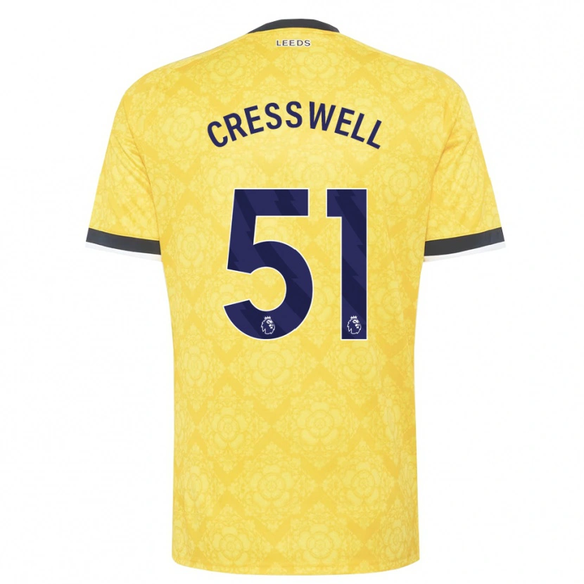 Danxen Men Alfie Cresswell #51 Yellow White Black Away Jersey 2026/27 T-Shirt