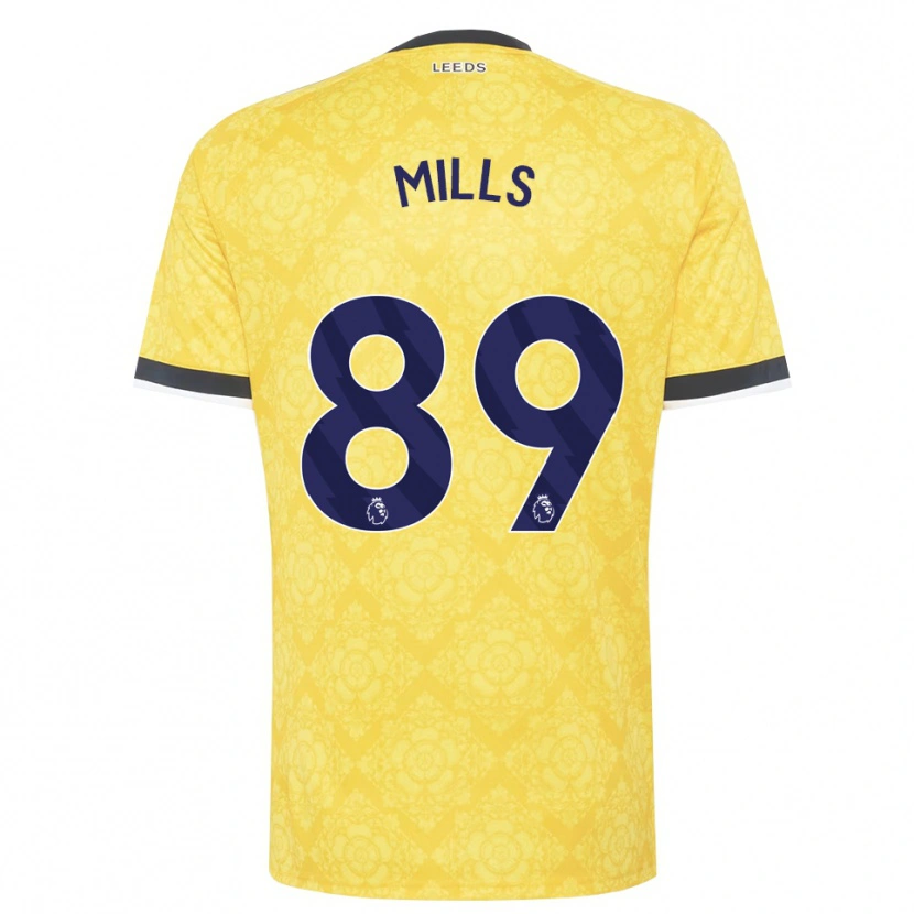 Danxen Men Callum Mills #89 Yellow White Black Away Jersey 2026/27 T-Shirt