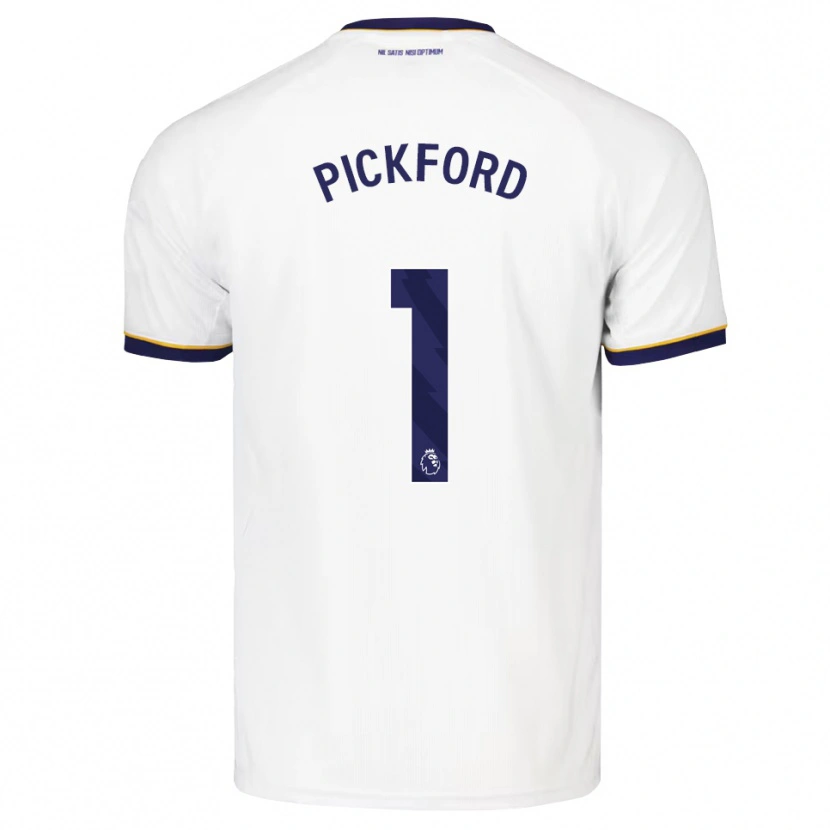 Danxen Men Jordan Pickford #1 Midnight Blue White Yellow Away Jersey 2026/27 T-Shirt