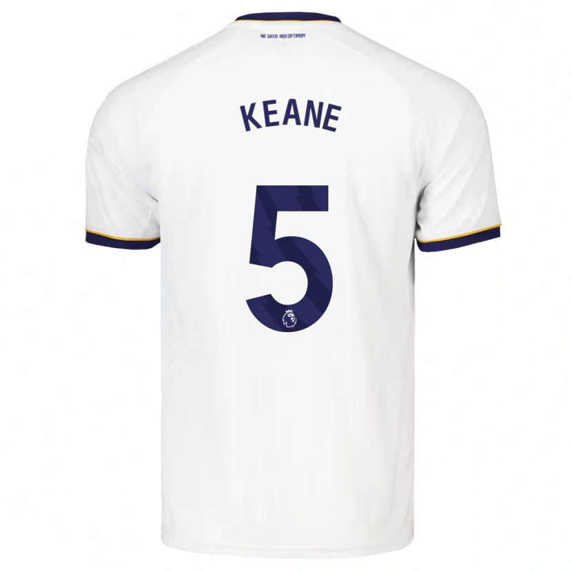 Danxen Men Michael Keane #5 Midnight Blue White Yellow Away Jersey 2026/27 T-Shirt