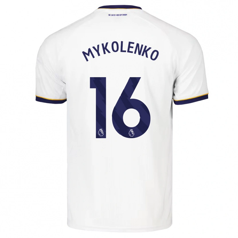 Danxen Men Vitaliy Mykolenko #16 Midnight Blue White Yellow Away Jersey 2026/27 T-Shirt