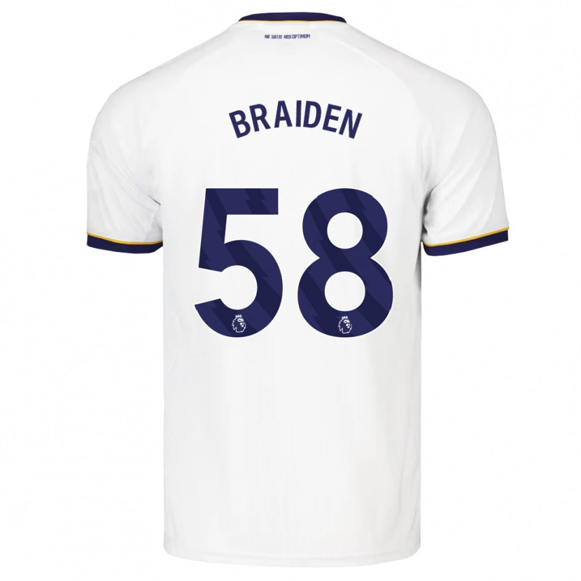 Danxen Men Braiden Graham #58 Midnight Blue White Yellow Away Jersey 2026/27 T-Shirt