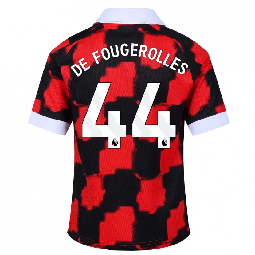 Danxen Men Luc De Fougerolles #44 Red White Black Away Jersey 2026/27 T-Shirt