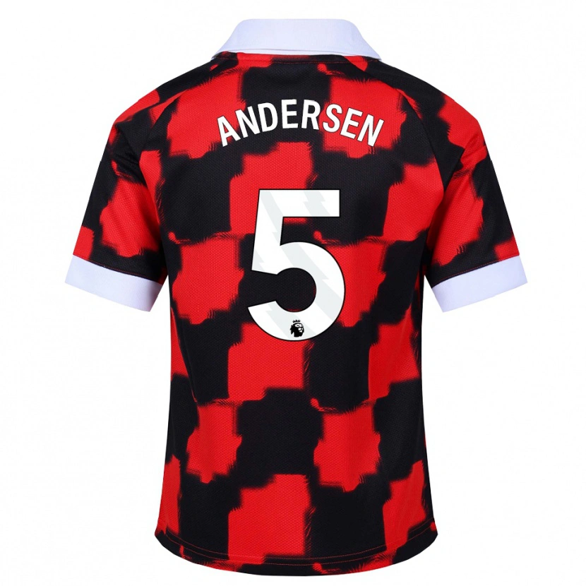 Danxen Men Joachim Andersen #5 Red White Black Away Jersey 2026/27 T-Shirt