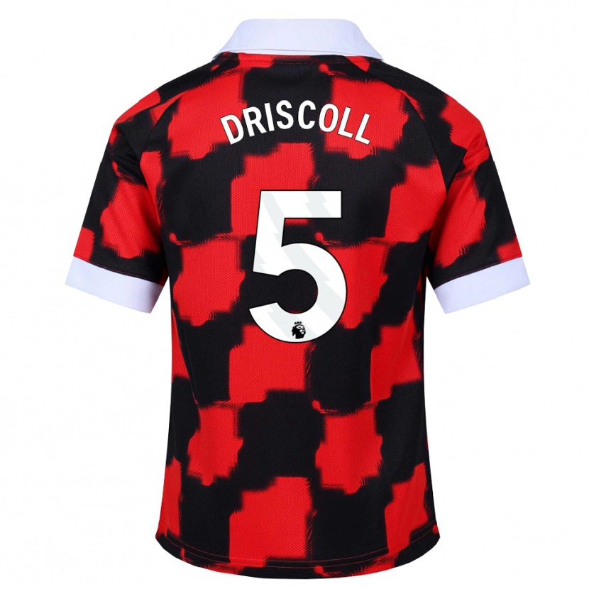 Danxen Men Teddy Driscoll #5 Red White Black Away Jersey 2026/27 T-Shirt