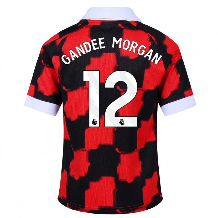 Danxen Men Stella Gandee Morgan #12 Red White Black Away Jersey 2026/27 T-Shirt