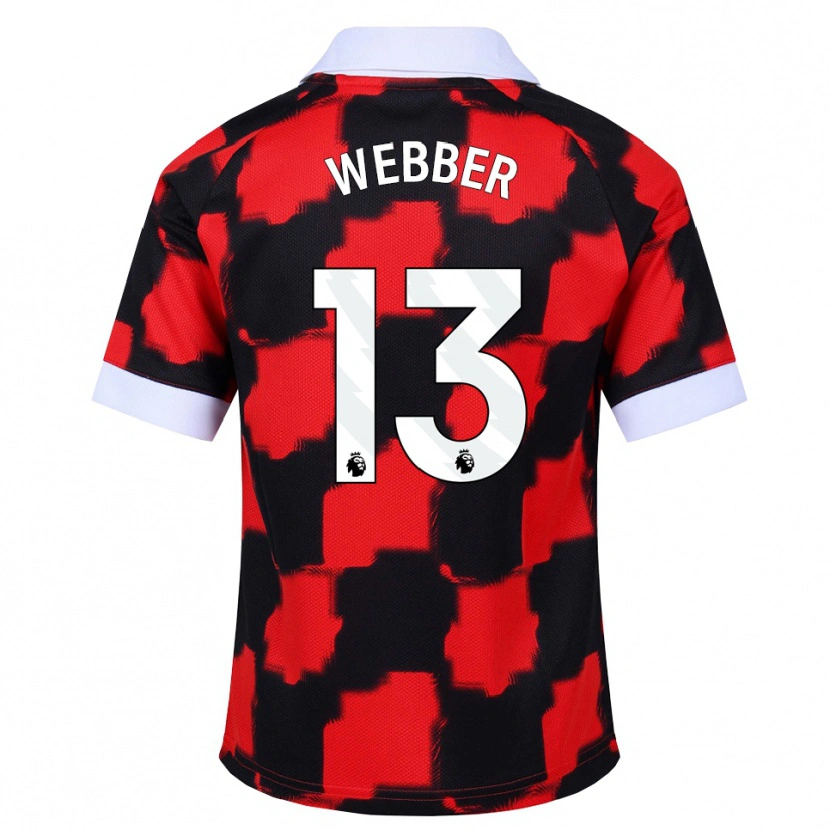 Danxen Men Amber Webber #13 Red White Black Away Jersey 2026/27 T-Shirt