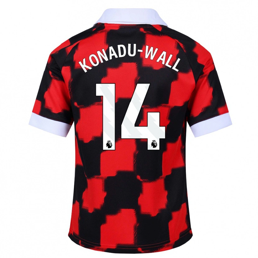 Danxen Men Lewis Konadu-Wall #14 Red White Black Away Jersey 2026/27 T-Shirt