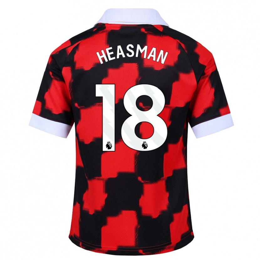 Danxen Men Georgia Heasman #18 Red White Black Away Jersey 2026/27 T-Shirt
