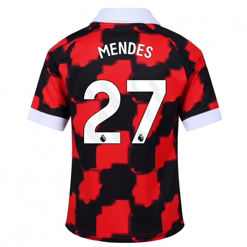 Danxen Men Megalie Mendes #27 Red White Black Away Jersey 2026/27 T-Shirt