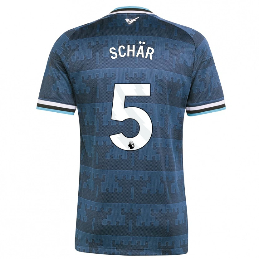 Danxen Men Fabian Schär #5 Yellow Black Blue Away Jersey 2026/27 T-Shirt