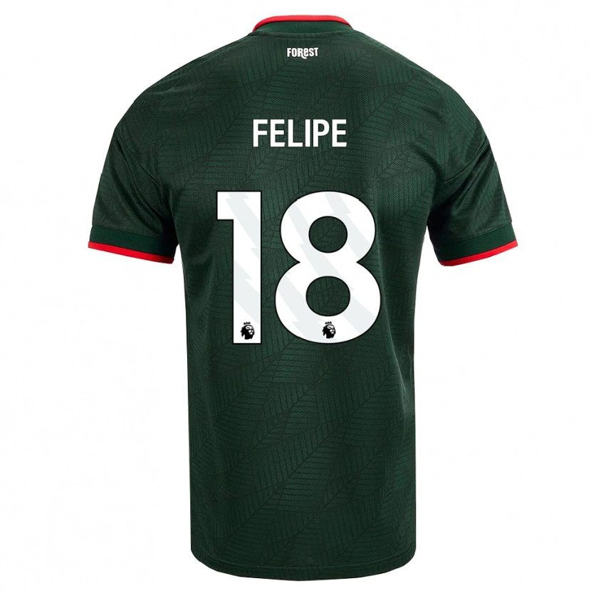 Danxen Men Felipe #18 Dark Green Red Away Jersey 2026/27 T-Shirt