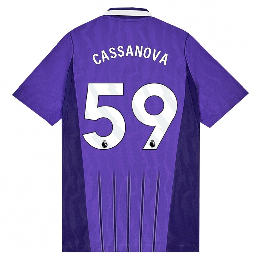 Danxen Men Dante Cassanova #59 Purple White Third Jersey 2026/27 T-Shirt