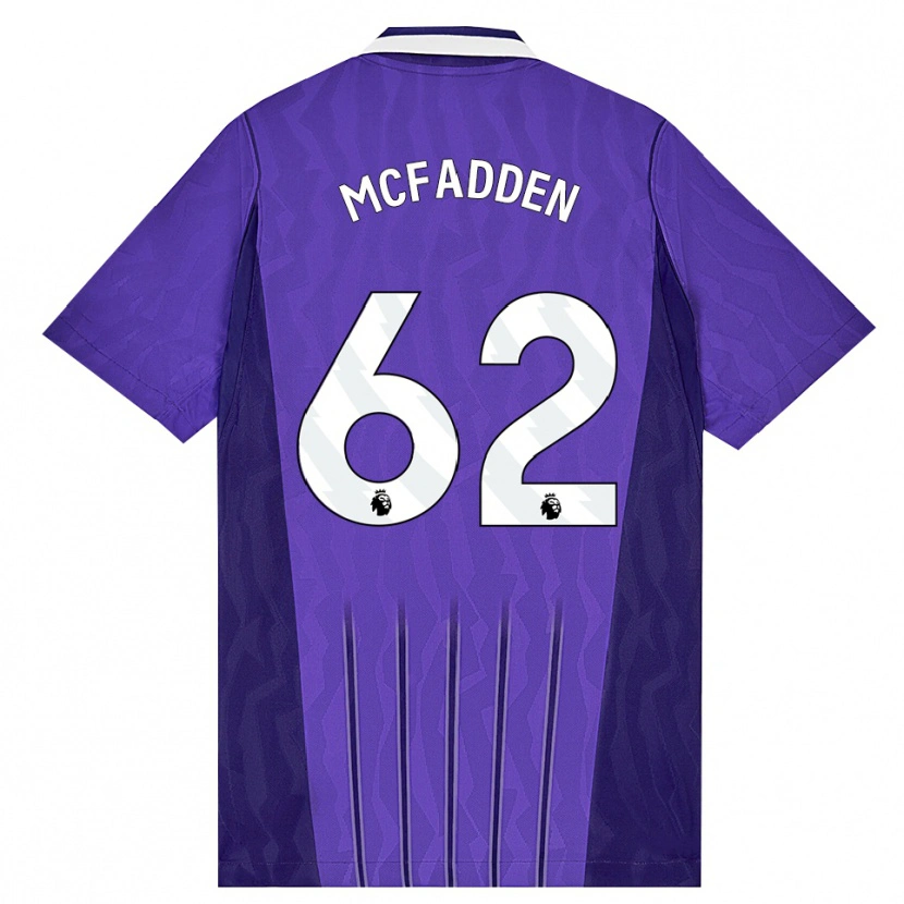 Danxen Men Max Mcfadden #62 Purple White Third Jersey 2026/27 T-Shirt