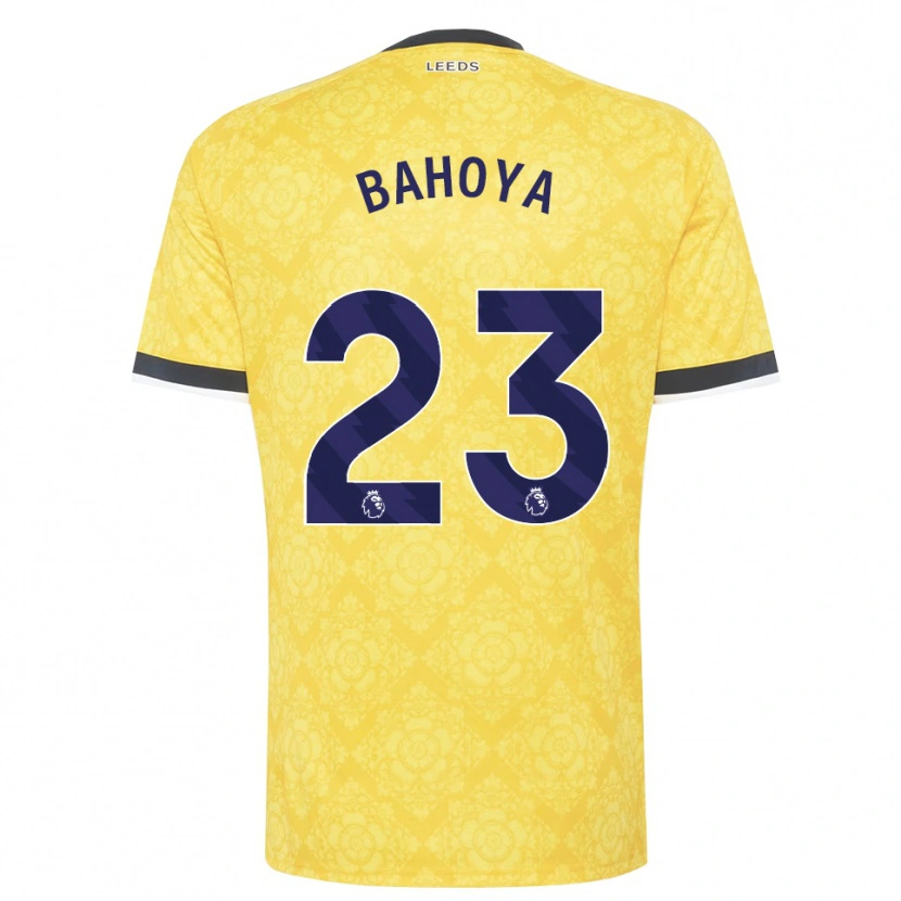 Danxen Men Jean-Mattéo Bahoya #23 Yellow White Black Away Jersey 2026/27 T-Shirt