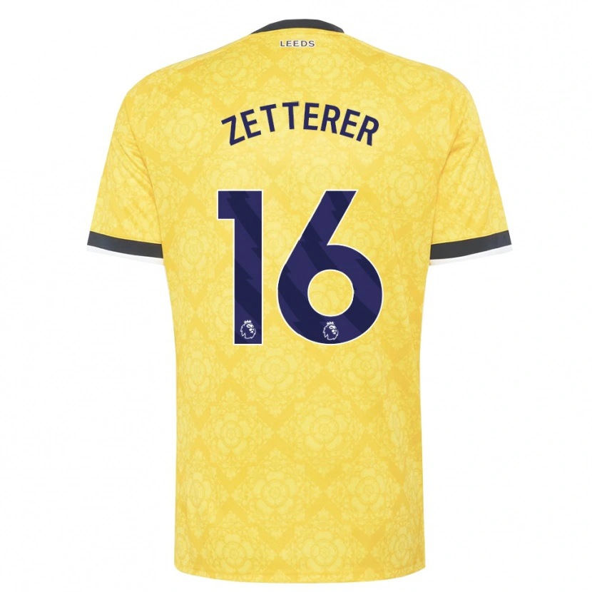 Danxen Men Michael Zetterer #16 Yellow White Black Away Jersey 2026/27 T-Shirt