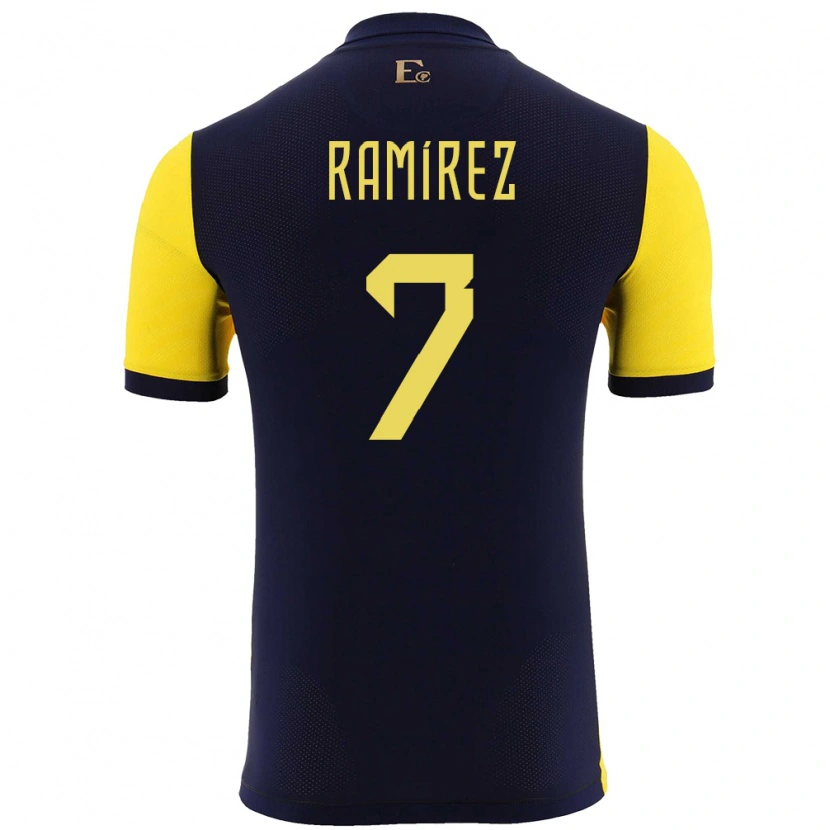 Danxen Kid Ecuador Jalmar Ramírez #7 Yellow Home Jersey 24-26 T-Shirt