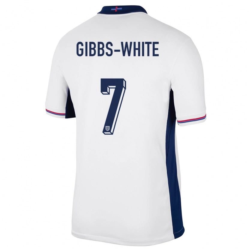 Danxen Kid England Morgan Gibbs-White #7 White Home Jersey 24-26 T-Shirt