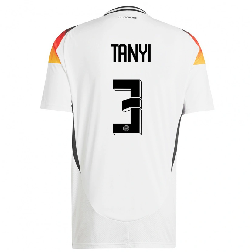 Danxen Kid Germany Paul Tanyi #3 White Home Jersey 24-26 T-Shirt