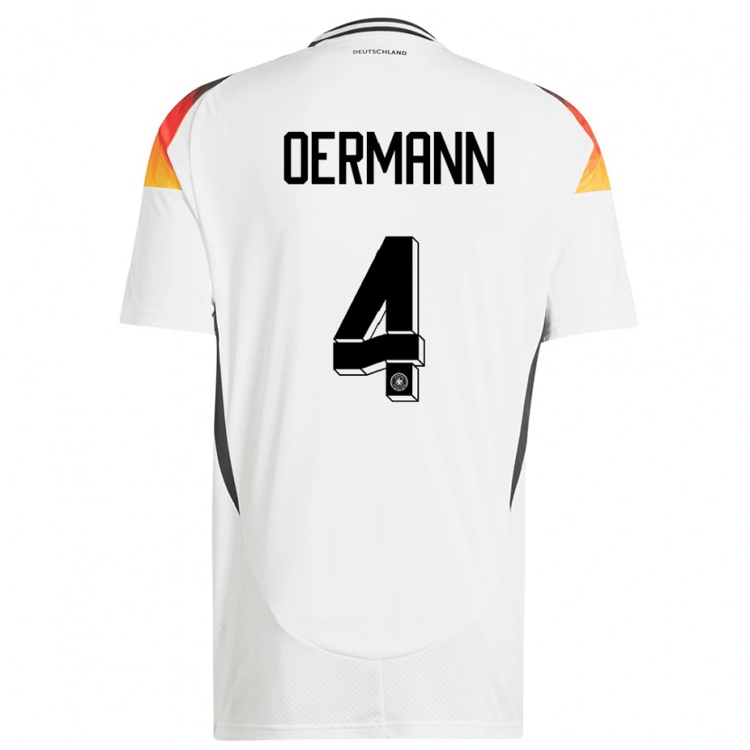 Danxen Kid Germany Tim Oermann #4 White Home Jersey 24-26 T-Shirt