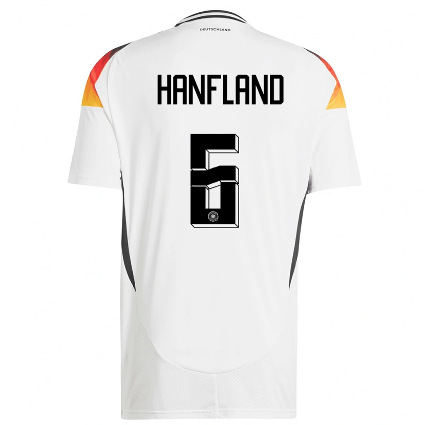 Danxen Kid Germany Paul Hanfland #6 White Home Jersey 24-26 T-Shirt