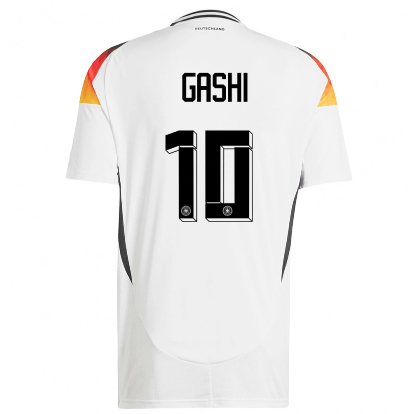 Danxen Kid Germany Yll Gashi #10 White Home Jersey 24-26 T-Shirt