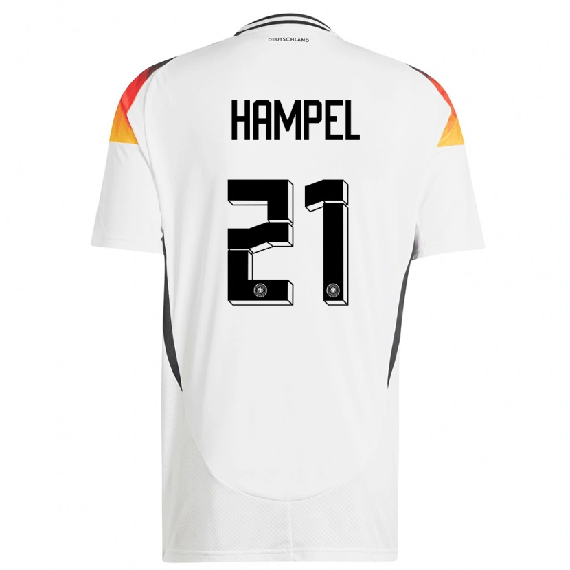Danxen Kid Germany Luca Hampel #21 White Home Jersey 24-26 T-Shirt