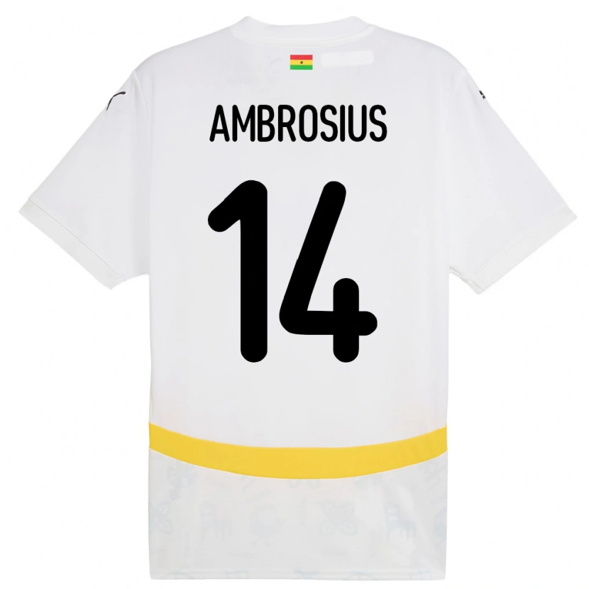 Danxen Kid Ghana Stephan Ambrosius #14 White Home Jersey 24-26 T-Shirt