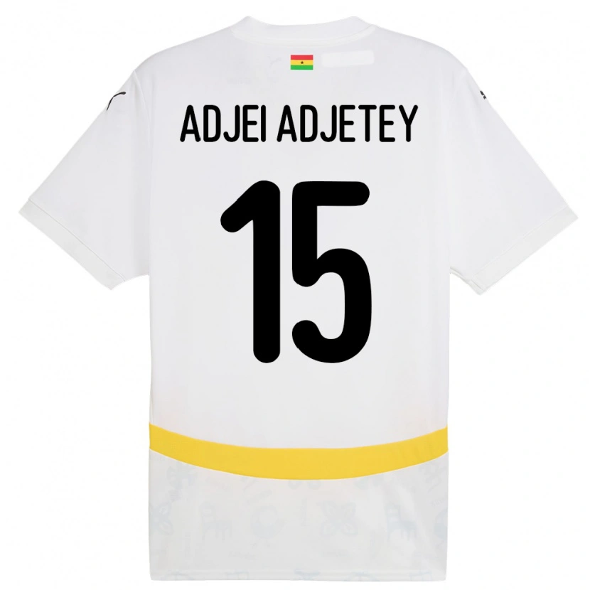 Danxen Kid Ghana Jonas Adjei Adjetey #15 White Home Jersey 24-26 T-Shirt