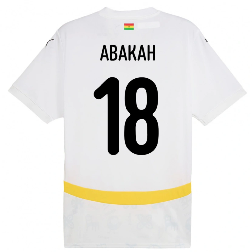 Danxen Kid Ghana Philomena Abakah #18 White Home Jersey 24-26 T-Shirt