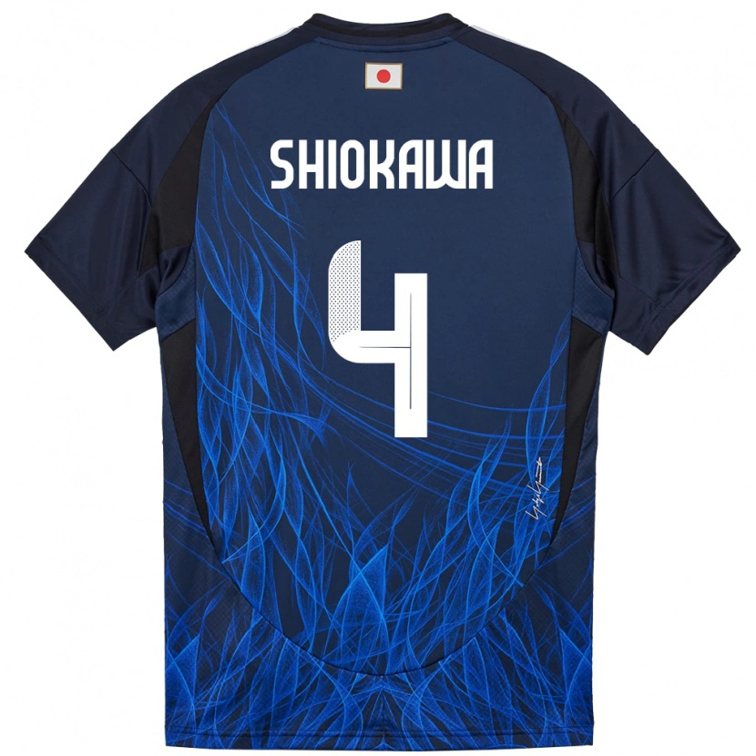 Danxen Kid Japan Harumichi Shiokawa #4 Dark Blue Home Jersey 24-26 T-Shirt