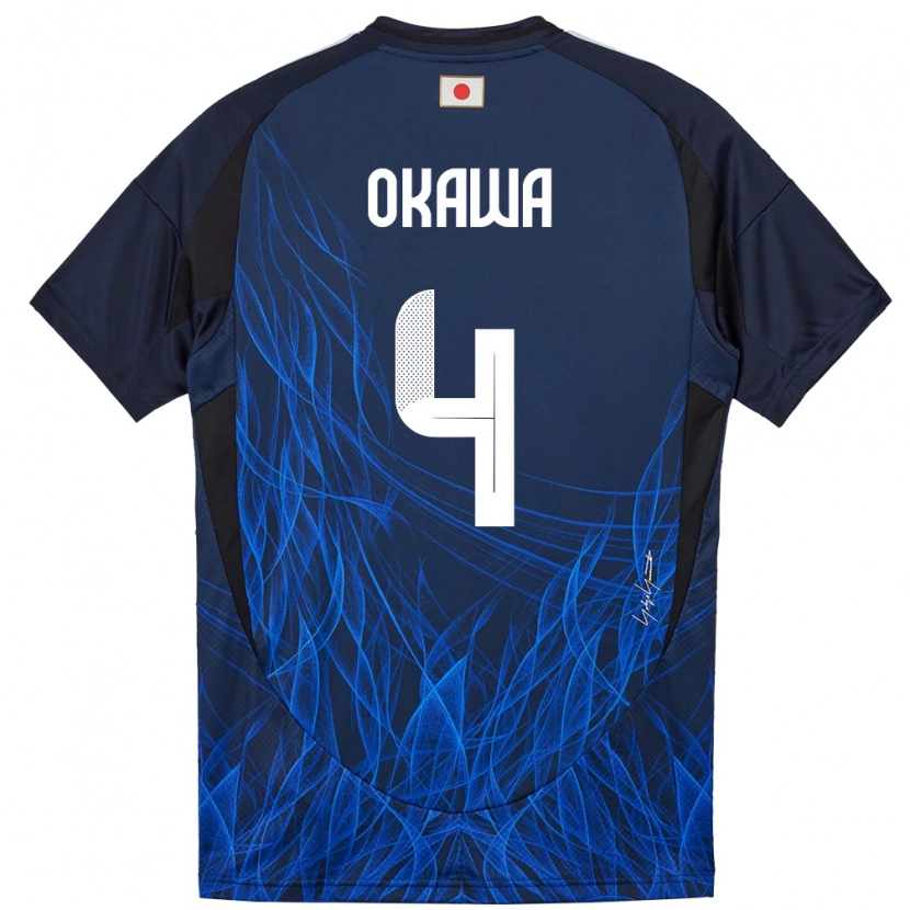 Danxen Kid Japan Yugo Okawa #4 Dark Blue Home Jersey 24-26 T-Shirt