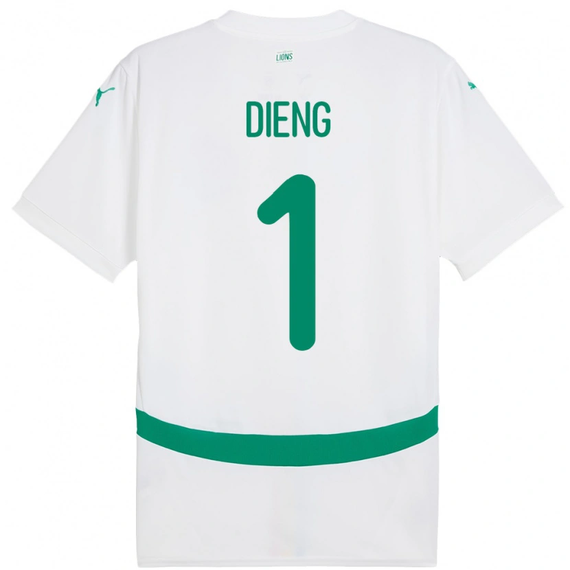 Danxen Kid Senegal Seny Dieng #1 White Home Jersey 24-26 T-Shirt
