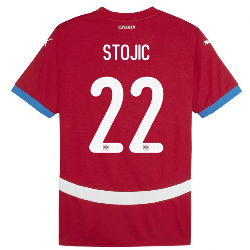Danxen Kid Serbia Nemanja Stojic #22 Red Home Jersey 24-26 T-Shirt