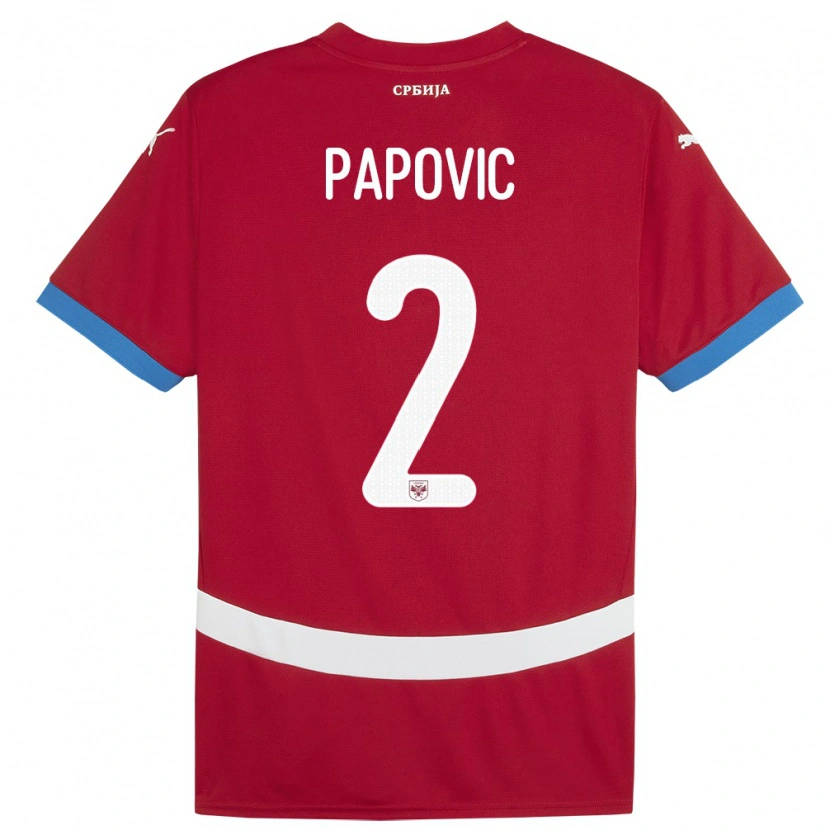 Danxen Kid Serbia Niksa Papovic #2 Red Home Jersey 24-26 T-Shirt