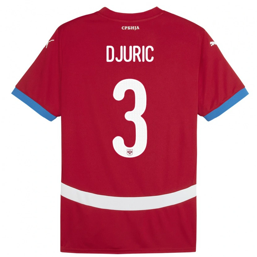 Danxen Kid Serbia David Djuric #3 Red Home Jersey 24-26 T-Shirt