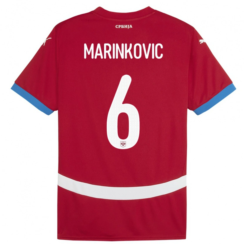 Danxen Kid Serbia Vojin Marinkovic #6 Red Home Jersey 24-26 T-Shirt