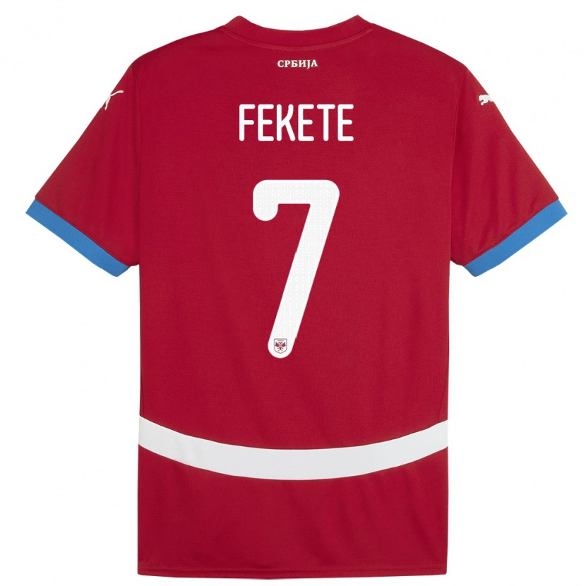 Danxen Kid Serbia Danilo Fekete #7 Red Home Jersey 24-26 T-Shirt