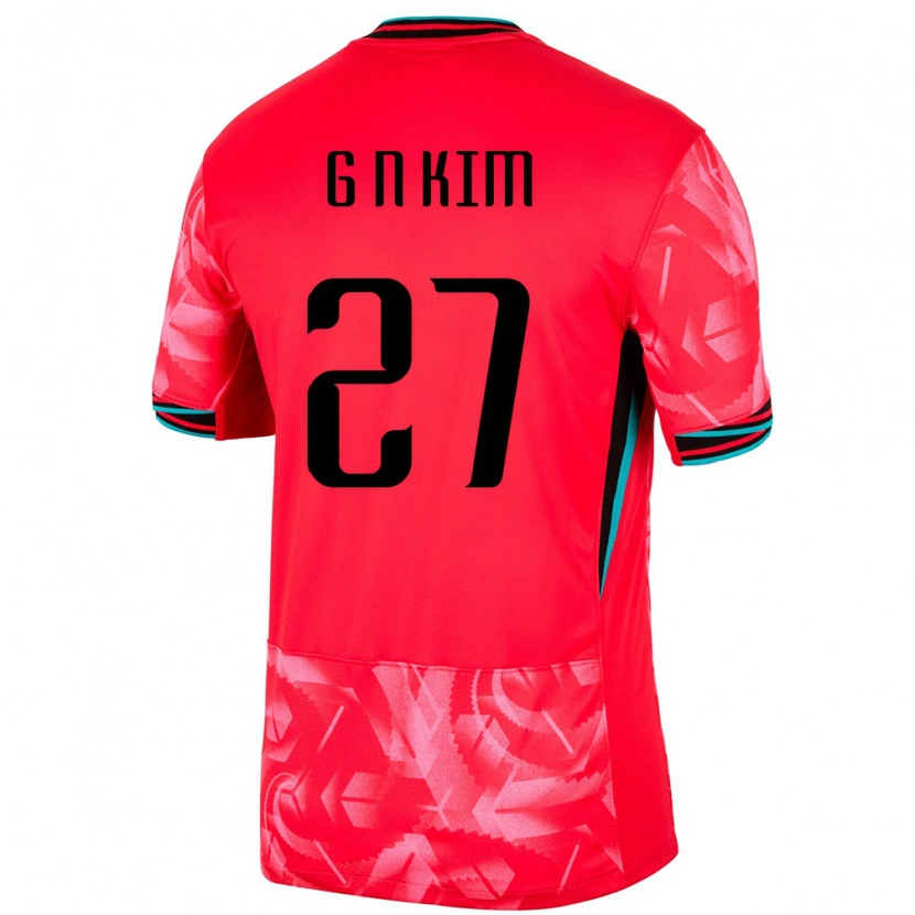 Danxen Kid South Korea Gun-Nam Kim #27 Red Home Jersey 24-26 T-Shirt