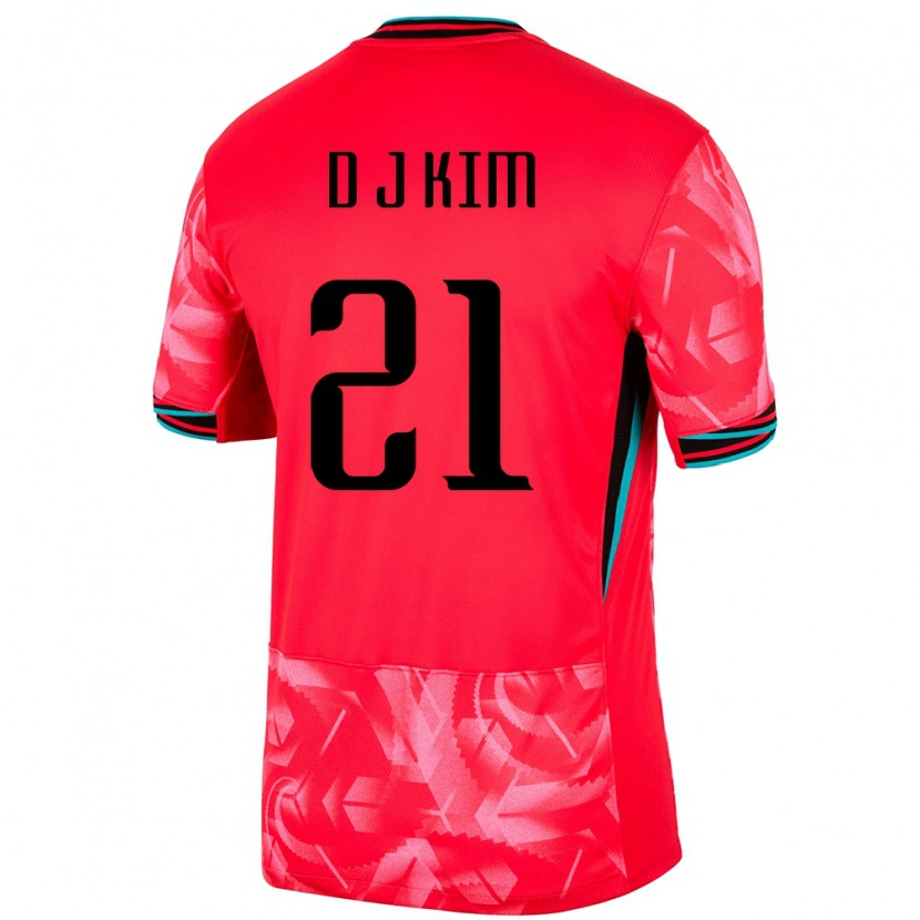 Danxen Kid South Korea Dong-Jun Kim #21 Red Home Jersey 24-26 T-Shirt
