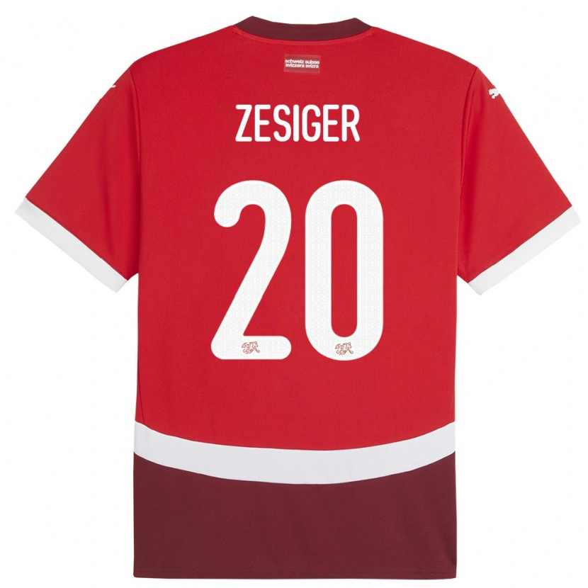 Danxen Kid Switzerland Cédric Zesiger #20 Red Home Jersey 24-26 T-Shirt